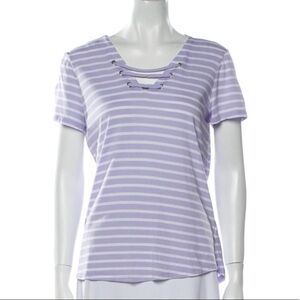 MICHEAL KORS•Scooped neck striped Shirt